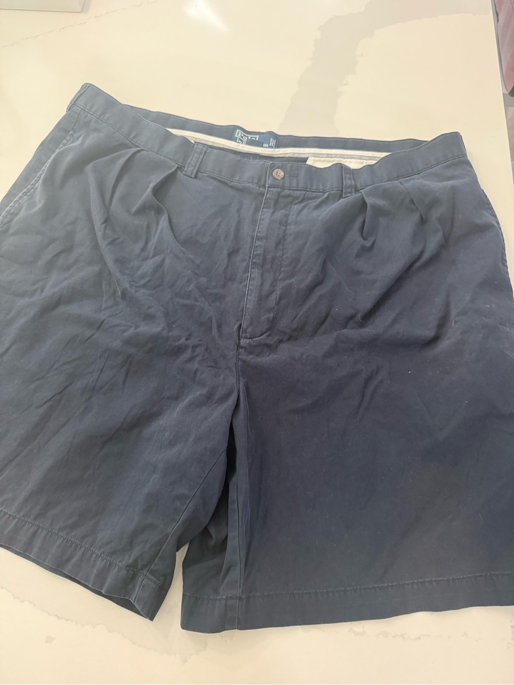 Ralph Lauren Navy Flat-Front Men's Shorts